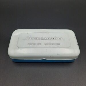 Vintage Metal Sewing Machine Accessories Box w/ Original‎ Attachments